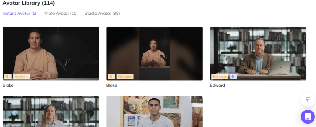 Public AI Avatars for AI video creation